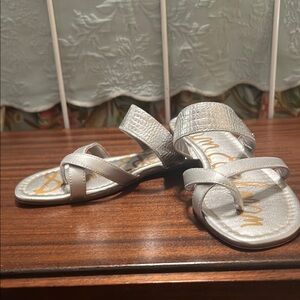 Silver Strappy Sandals